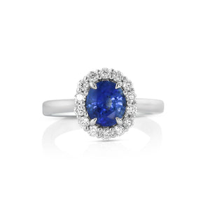 Oval Blue Sapphire and Diamond Ring by Yael - Talisman Collection Fine Jewelers