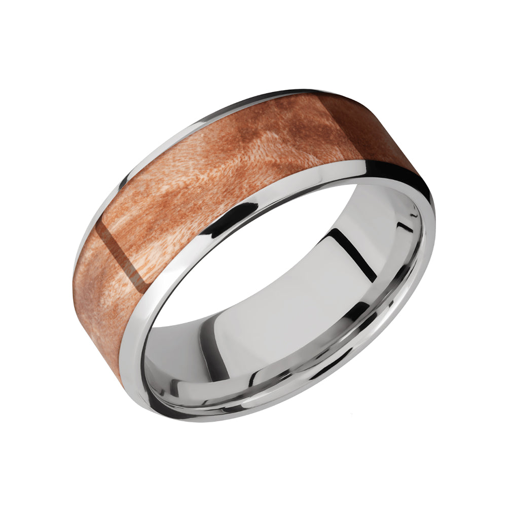 Maple Burl Inlay Men's Band - Talisman Collection Fine Jewelers