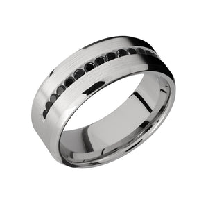 Black Diamond Half Eternity Men's Band - Talisman Collection Fine Jewelers