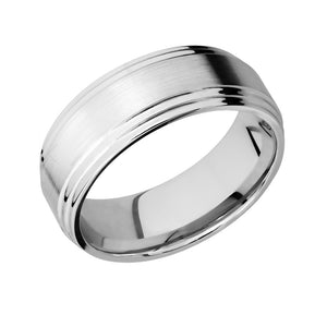 Flat Double Stepped Edge Men's Band - Talisman Collection Fine Jewelers