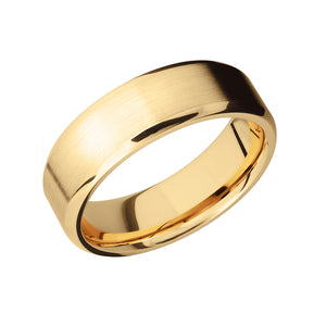 14k Gold Beveled Men's Band - Talisman Collection Fine Jewelers