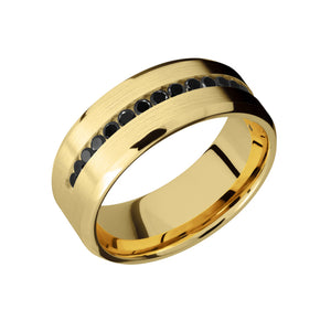 Black Diamond Half Eternity Men's Band - Talisman Collection Fine Jewelers