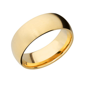 14k Gold Classic Domed Men's Band - Talisman Collection Fine Jewelers