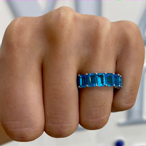 Blue Topaz Eternity Band by Gemma Couture