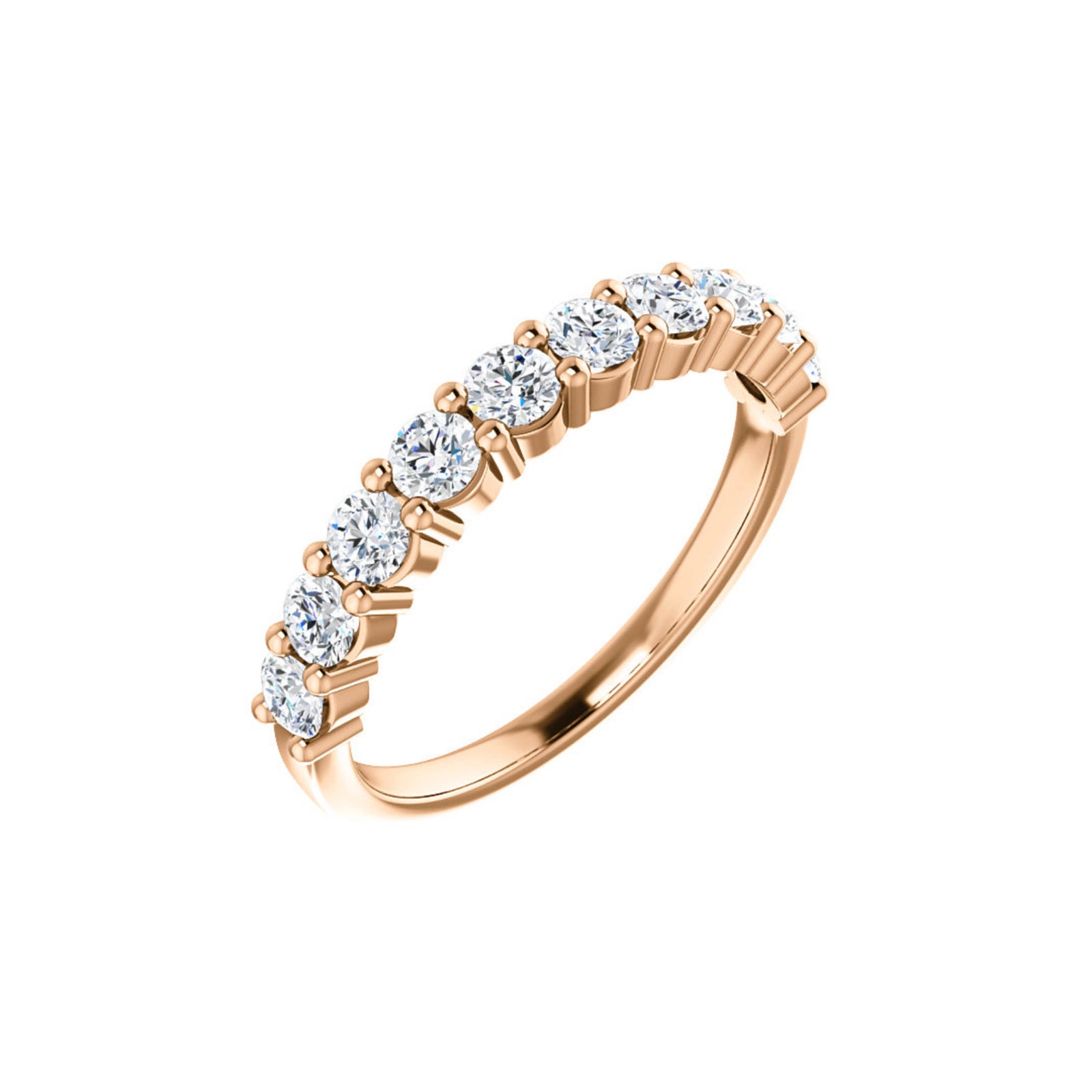 Round Diamond Anniversary Stack Band in White, Yellow or Rose Gold - Talisman Collection Fine Jewelers