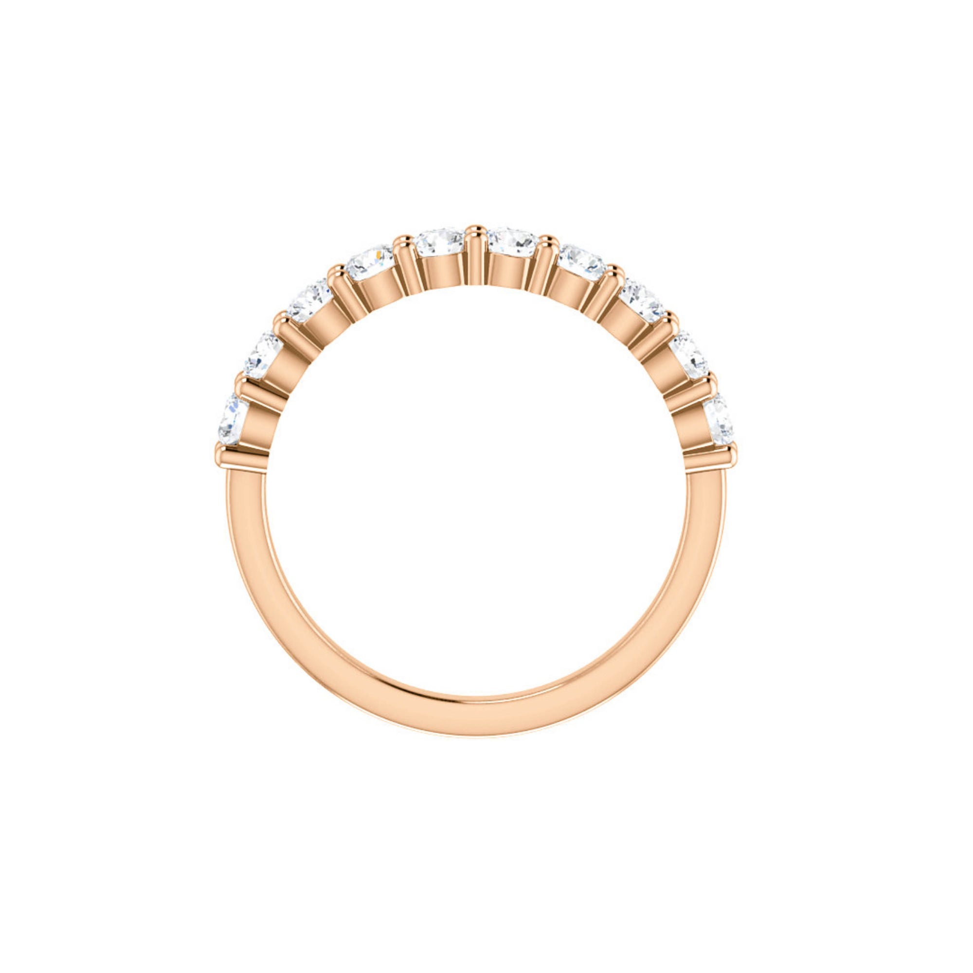 Round Diamond Anniversary Stack Band in White, Yellow or Rose Gold - Talisman Collection Fine Jewelers