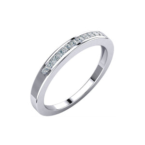 Channel Set, Princess-Cut Diamond Anniversary Stack Band in White, Yellow or Rose Gold - Talisman Collection Fine Jewelers