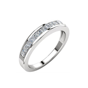 Channel Set, Princess-Cut Diamond Anniversary Stack Band in White, Yellow or Rose Gold - Talisman Collection Fine Jewelers