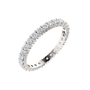 Diamond Eternity Band in White, Yellow or Rose Gold - Talisman Collection Fine Jewelers