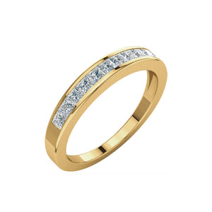 Channel Set, Princess-Cut Diamond Anniversary Stack Band in White, Yellow or Rose Gold - Talisman Collection Fine Jewelers