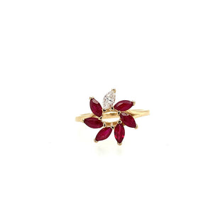 Ruby Marquise Swirl Ring by Gemma Couture