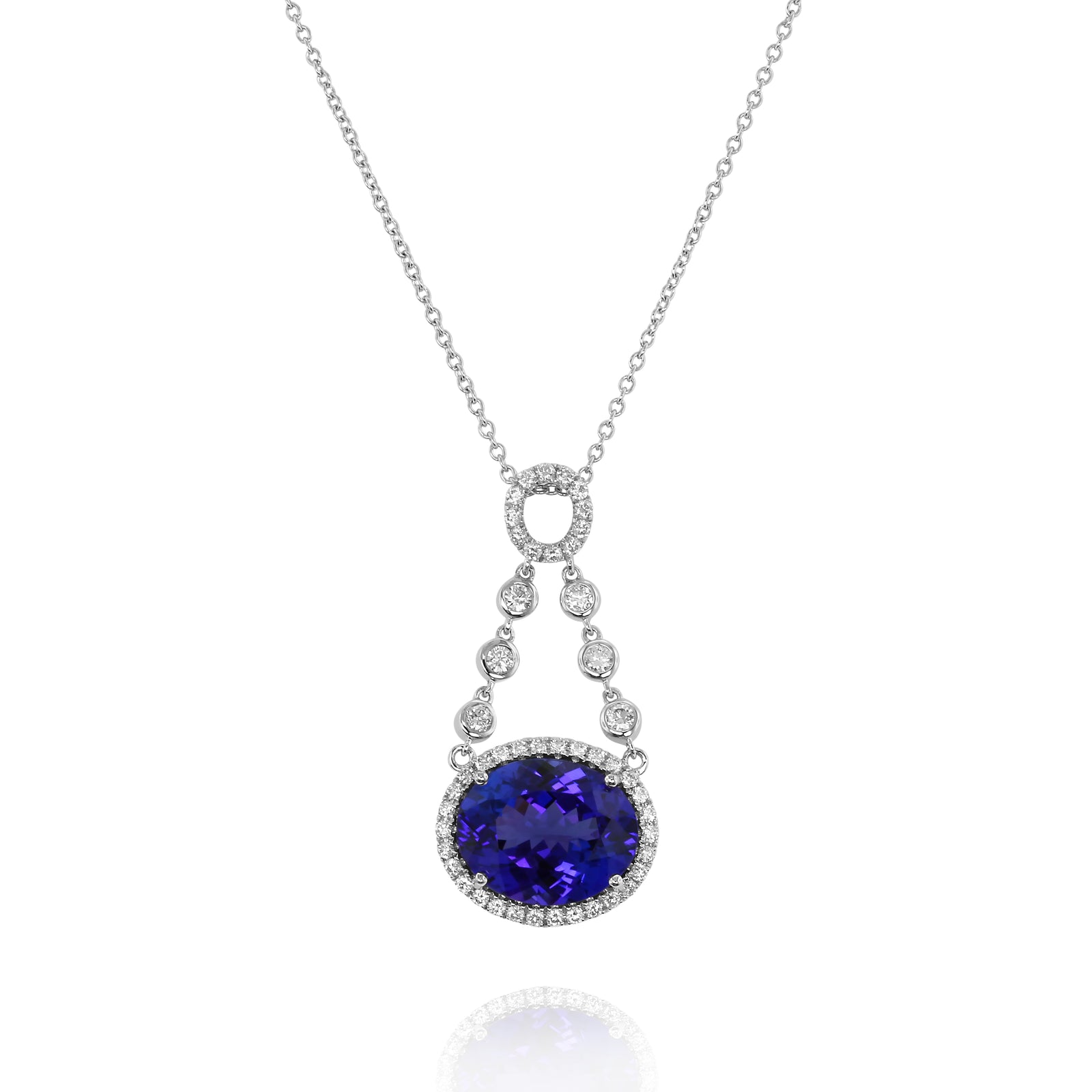 Tanzanite and Diamond Necklace by Yael