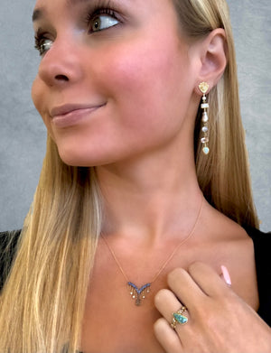 Sapphire "V Fringe" Necklace by Unhada - Talisman Collection Fine Jewelers