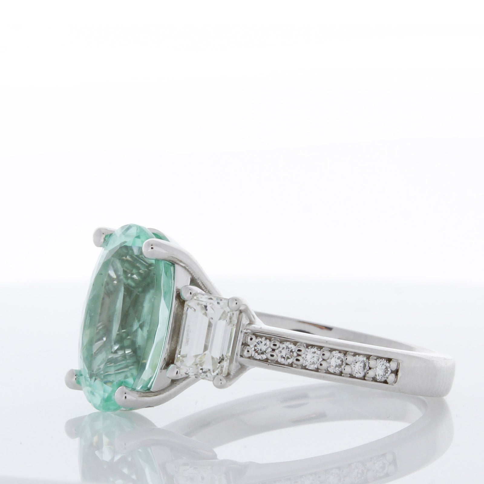 Paraiba Tourmaline and Diamond Aveline Ring
