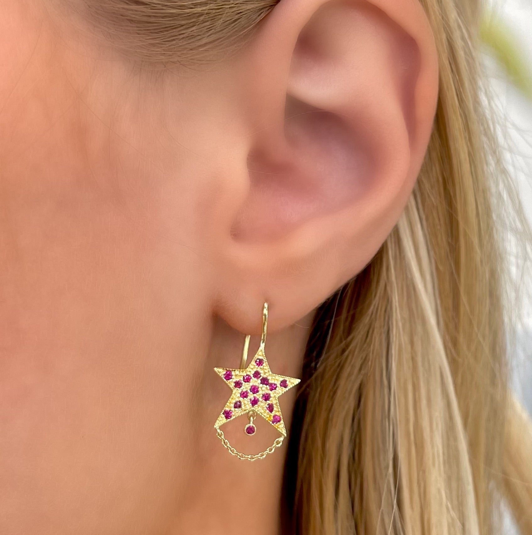 Ruby "Tiny Dancer" Earrings by Unhada