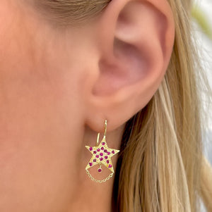 Ruby "Tiny Dancer" Earrings by Unhada