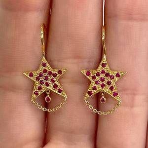 Ruby "Tiny Dancer" Earrings by Unhada