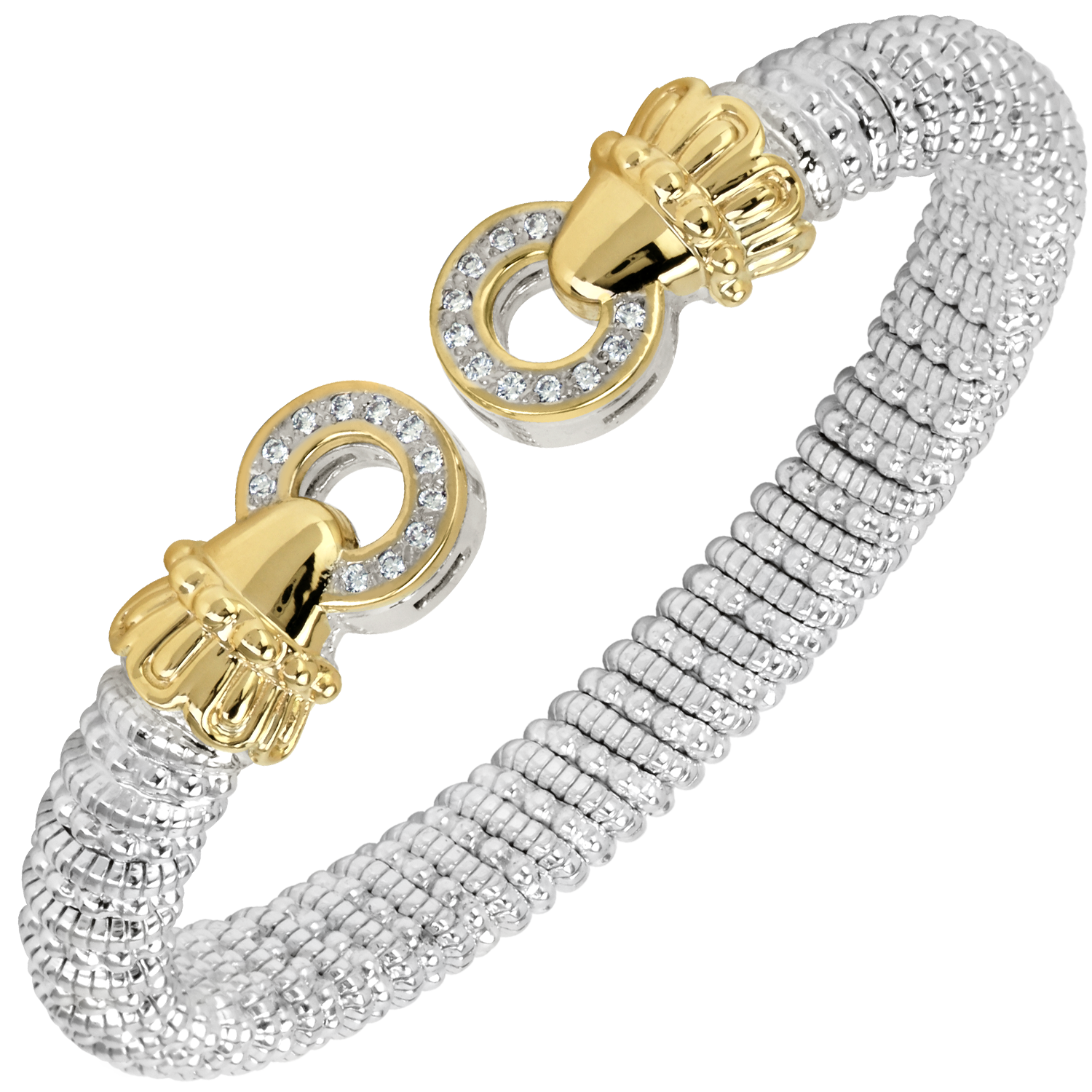Diamond Open Circle Cuff Bracelet by Vahan - Talisman Collection Fine Jewelers