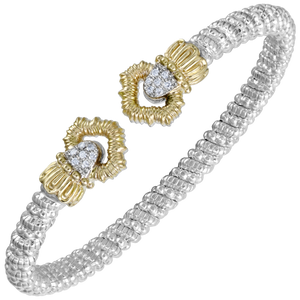 Diamond Petite Crown Open Cuff by Vahan - Talisman Collection Fine Jewelers