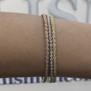 Diamond Milgrain Bangle Bracelet