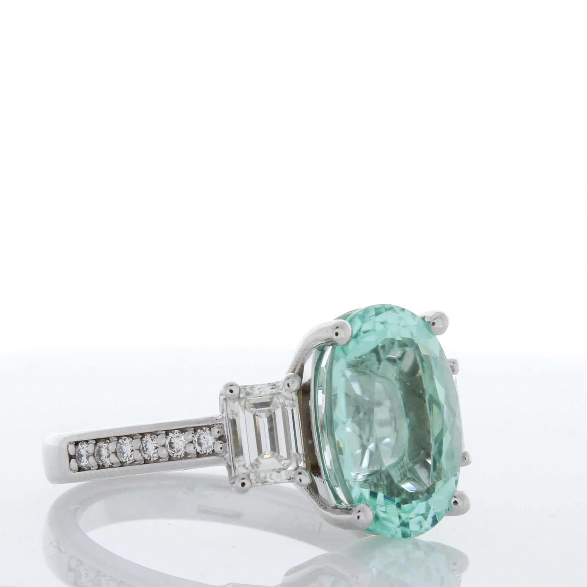 Paraiba Tourmaline and Diamond Aveline Ring