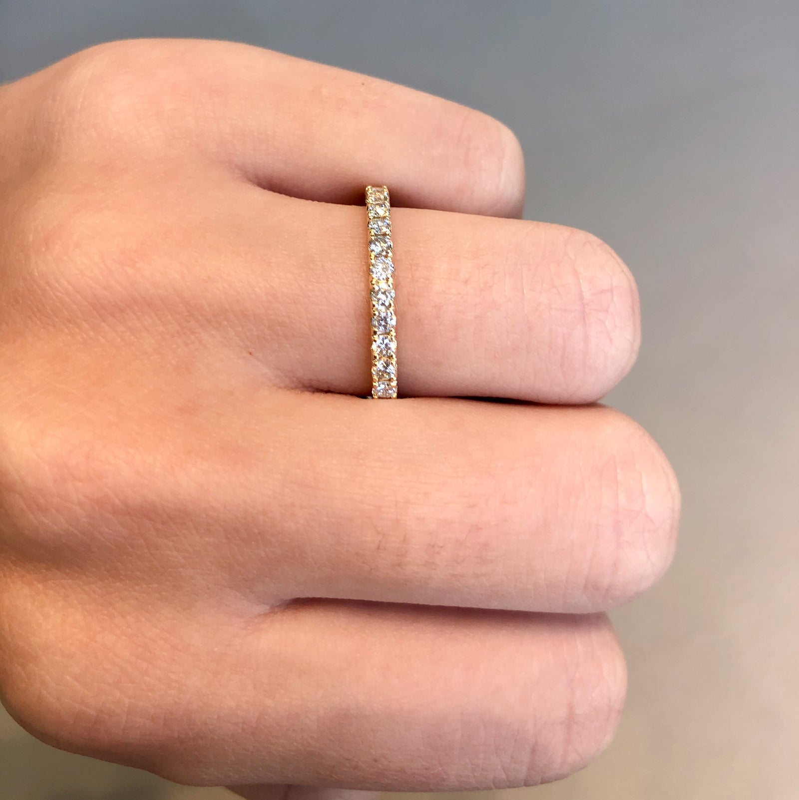 Diamond Stack Band, 0.90 Carat Total Weight in 14k Yellow Gold - Talisman Collection Fine Jewelers