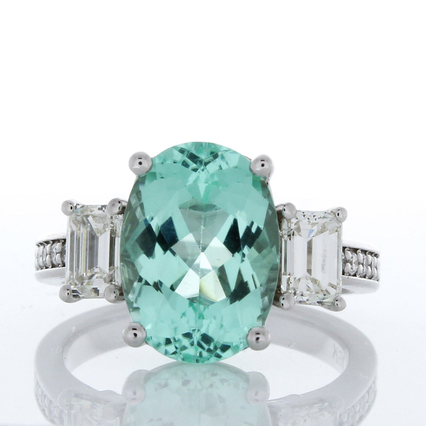 Paraiba Tourmaline and Diamond Aveline Ring