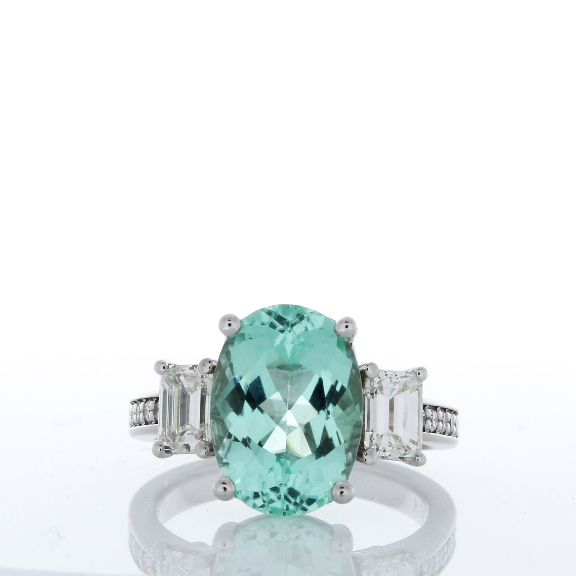 Paraiba Tourmaline and Diamond Aveline Ring