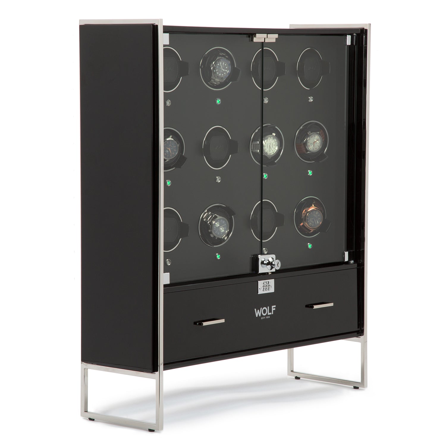 Regent 12 Piece Watch Winder Cabinet by Wolf