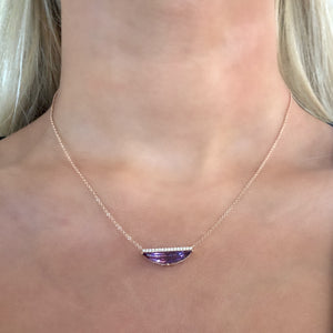 Amethyst Half Moon Necklace - Talisman Collection Fine Jewelers