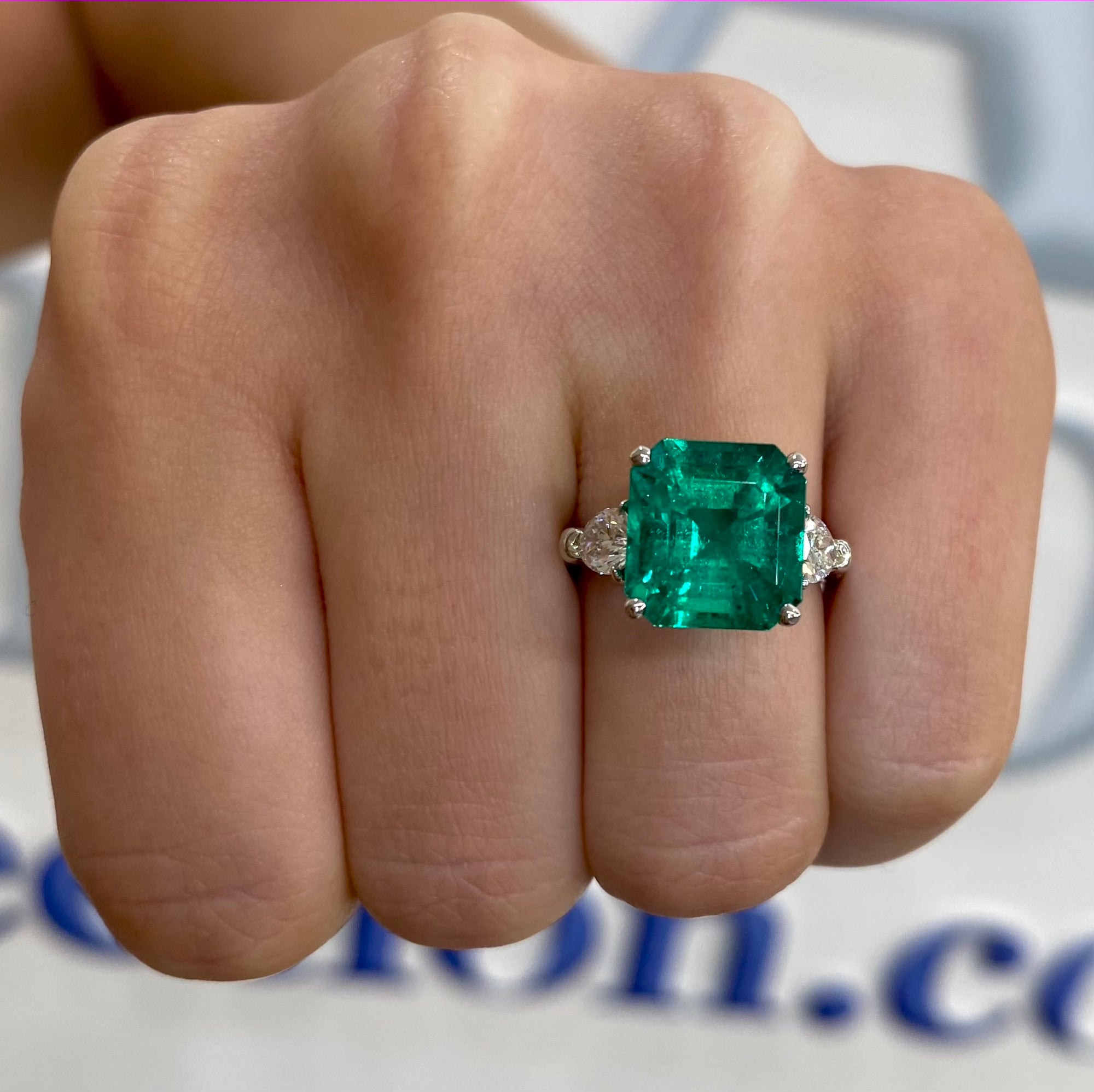 Emerald and Diamond Ring by Gemma Couture