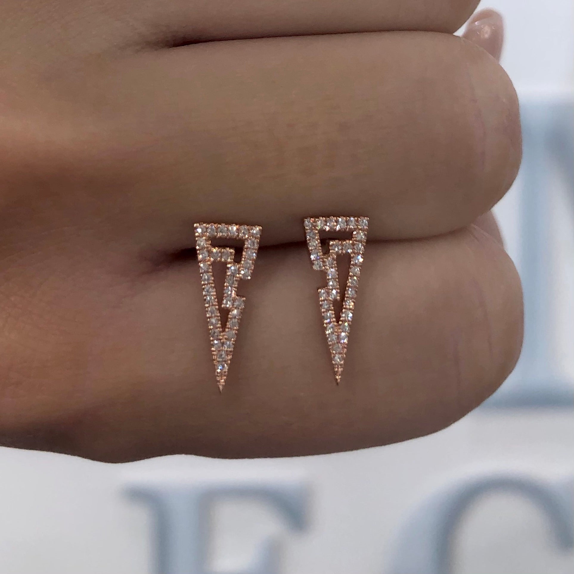Diamond Geometric Stud Earrings - Talisman Collection Fine Jewelers