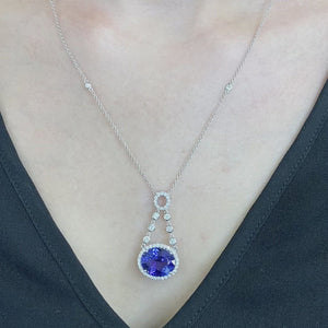 Tanzanite and Diamond Necklace by Yael