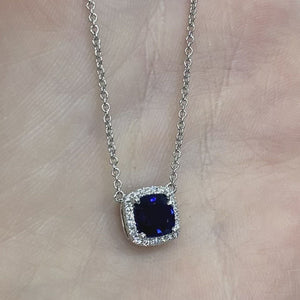 Blue Sapphire and Diamond Necklace by Yael