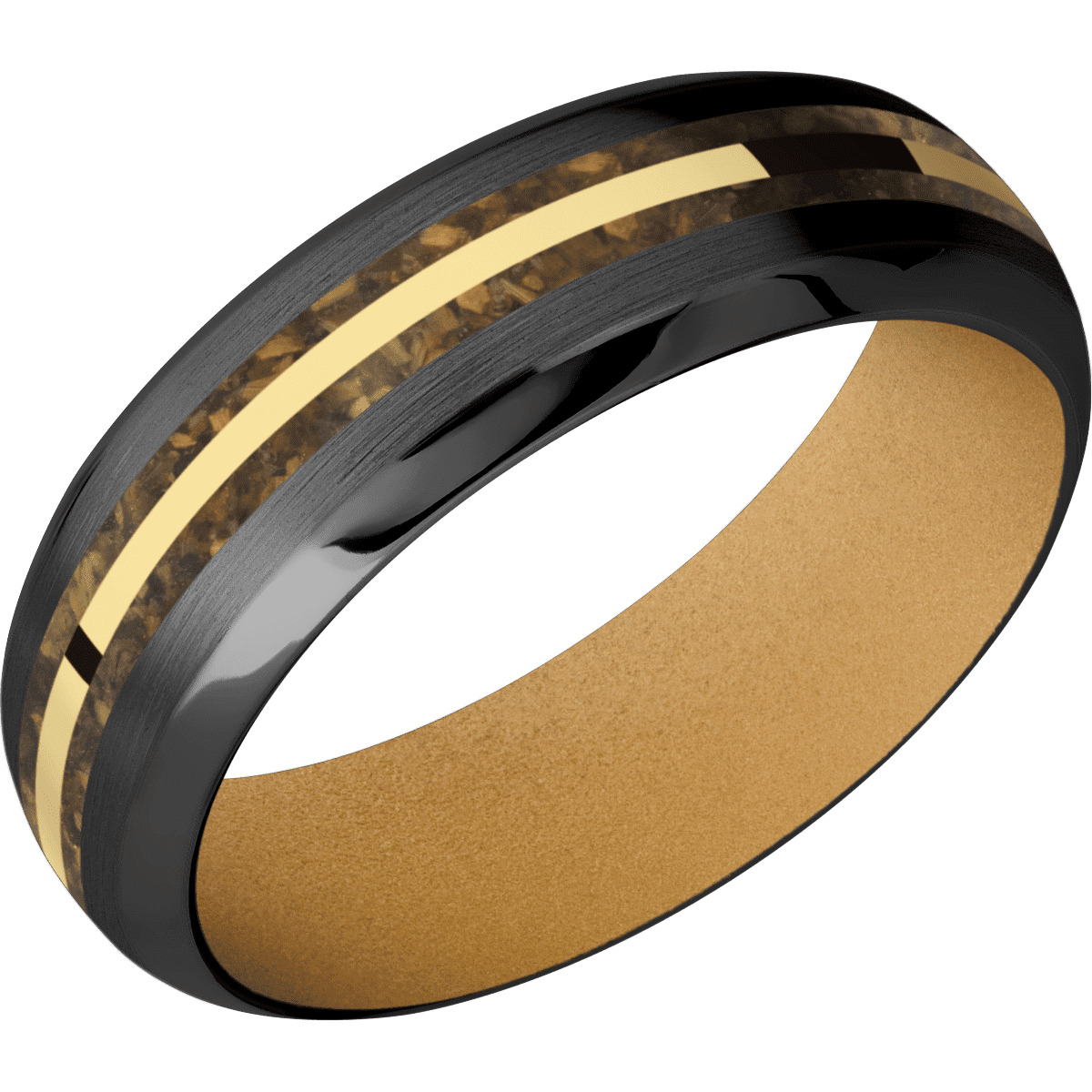 Zirconium + Satin , Polish Finish + Gold