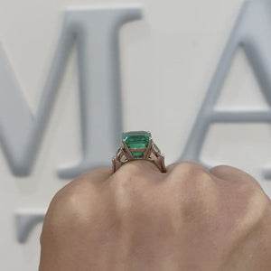 Emerald and Diamond Ring by Gemma Couture