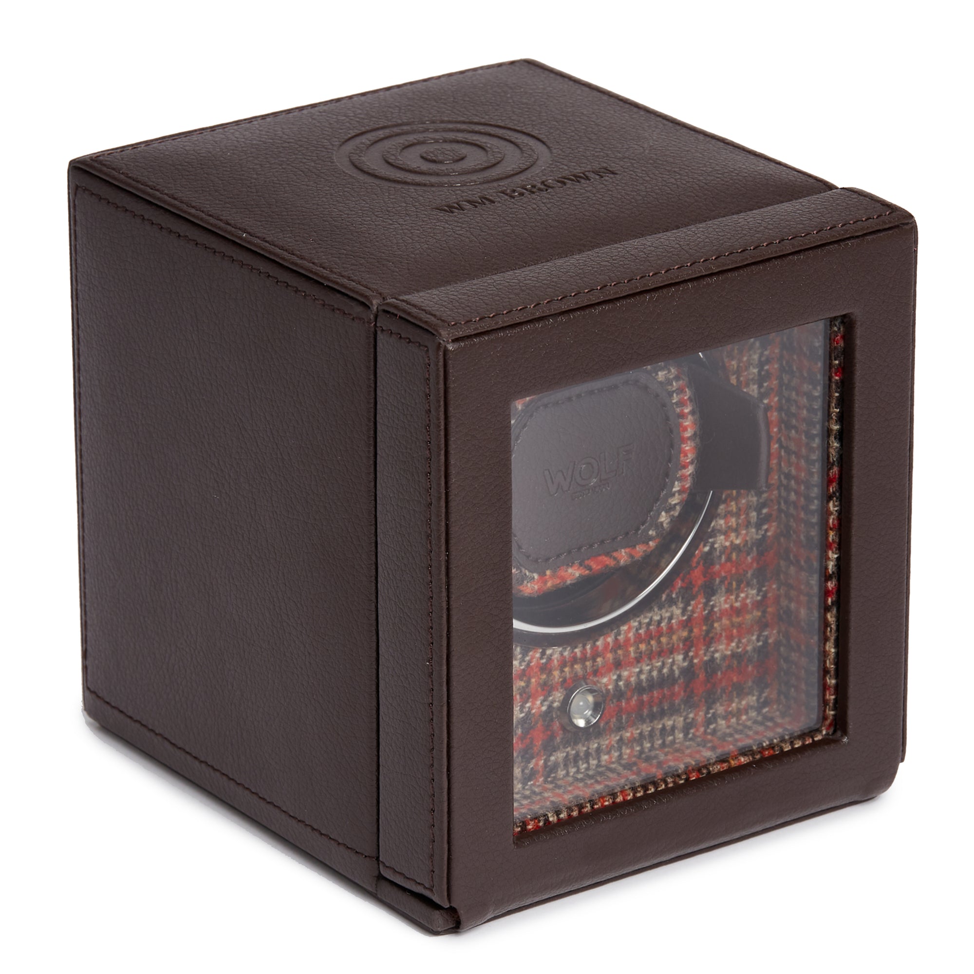 WM Brown Single Watch Winder by Wolf