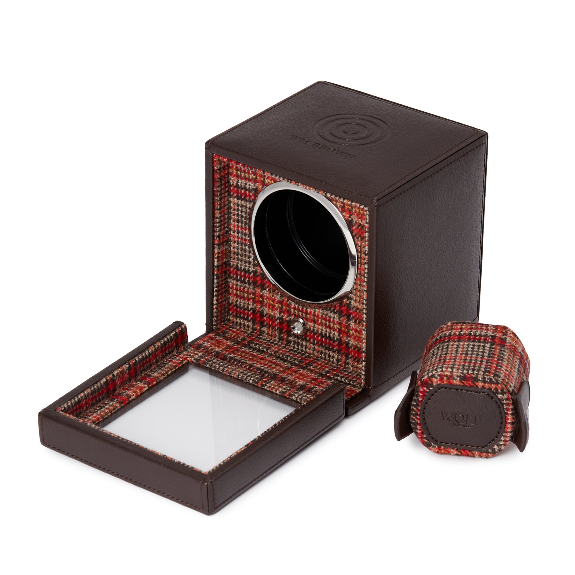 WM Brown Single Watch Winder by Wolf