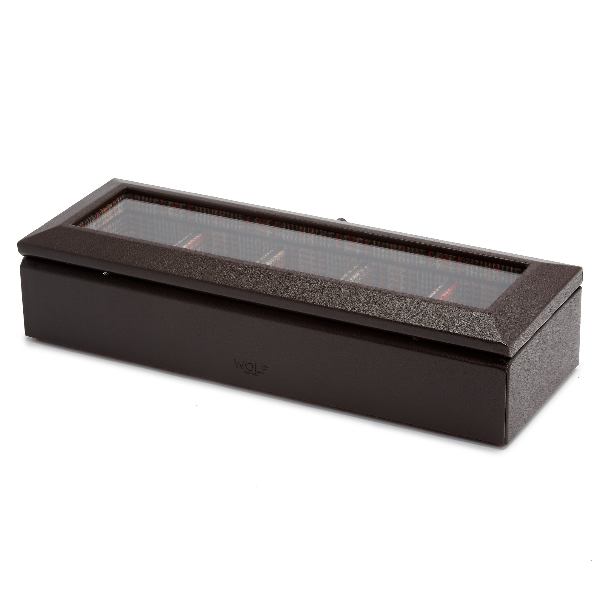 WM Brown 5 Piece Watch Box by Wolf