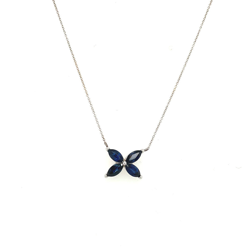 Blue Sapphire Mariposa Pendant by Gemma Couture