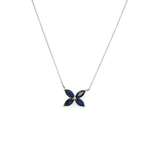 Blue Sapphire Mariposa Pendant by Gemma Couture
