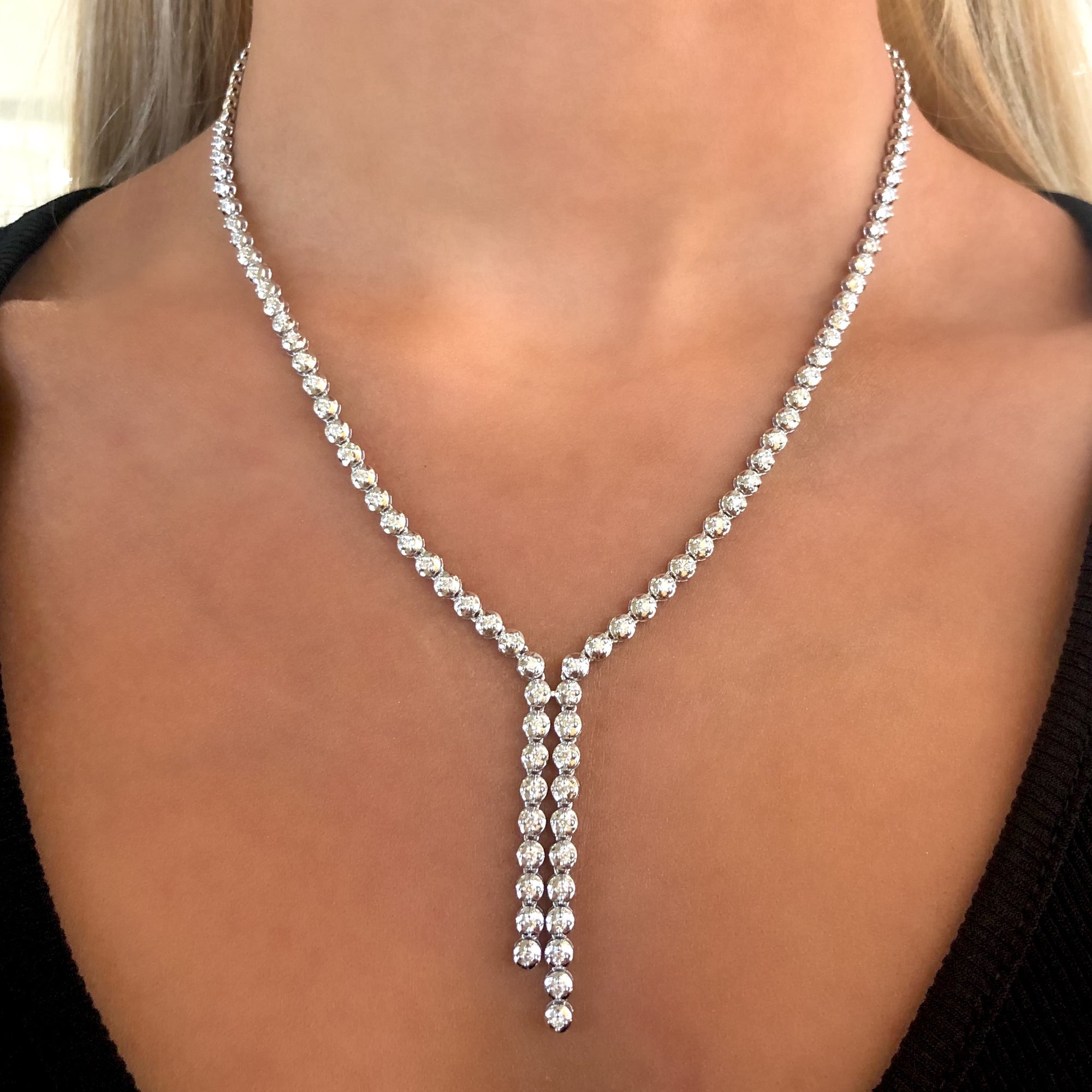Diamond Draped Lariat Necklace - Talisman Collection Fine Jewelers