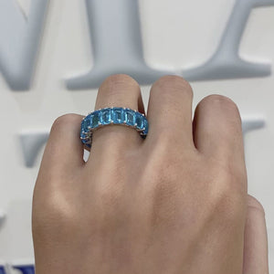 Blue Topaz Eternity Band by Gemma Couture