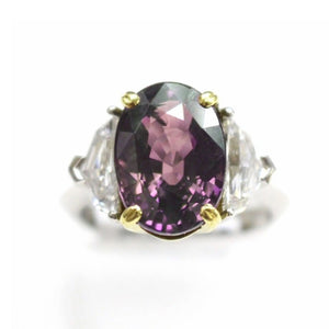 Alexandrite and Diamond, Platinum and 20k Yellow Gold Ring - Talisman Collection Fine Jewelers