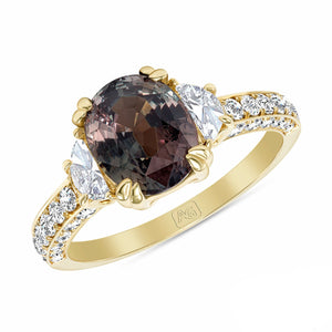 Alexandrite and Diamond, 18k Yellow Gold Ring - Talisman Collection Fine Jewelers