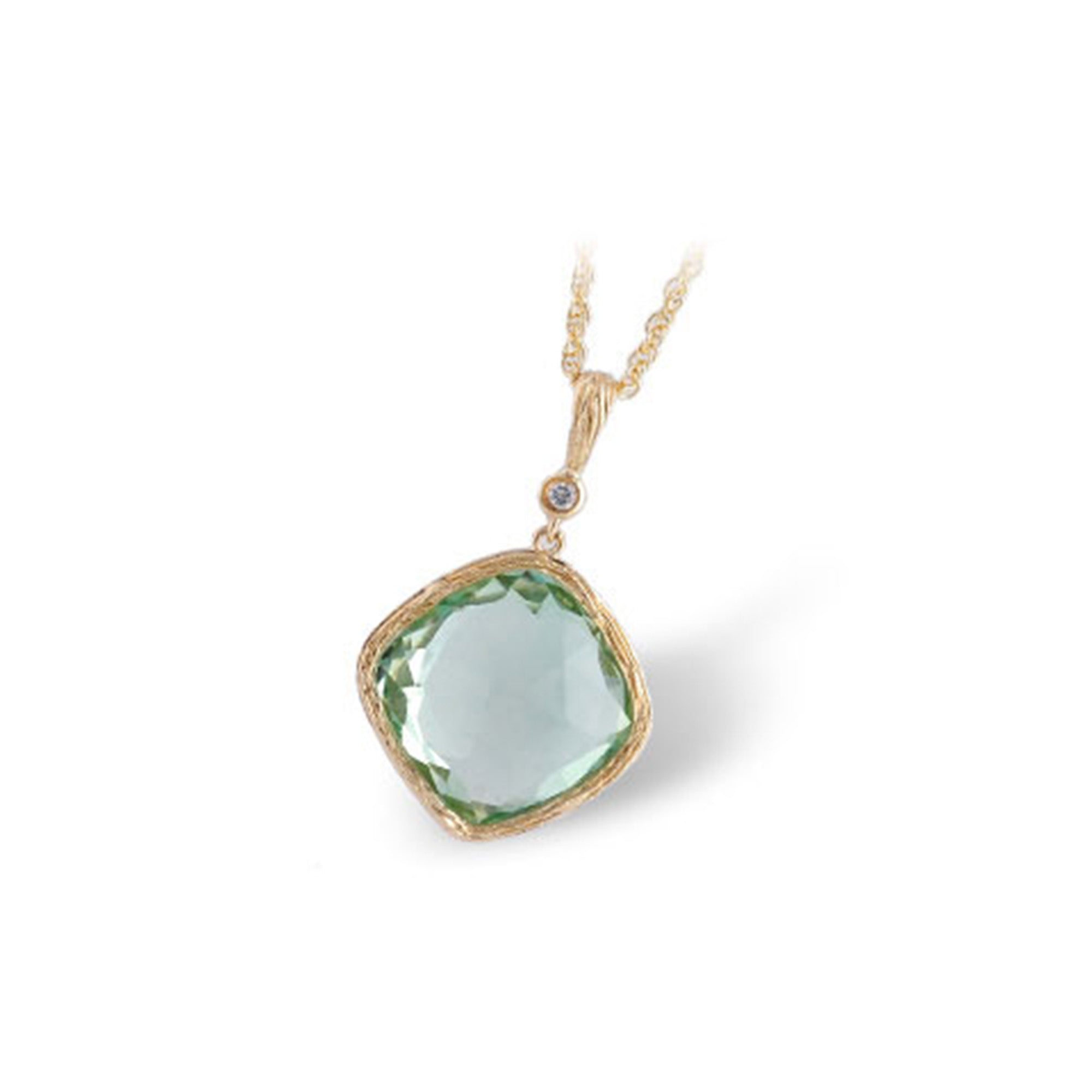 Green Amethyst Candy Drop Necklace