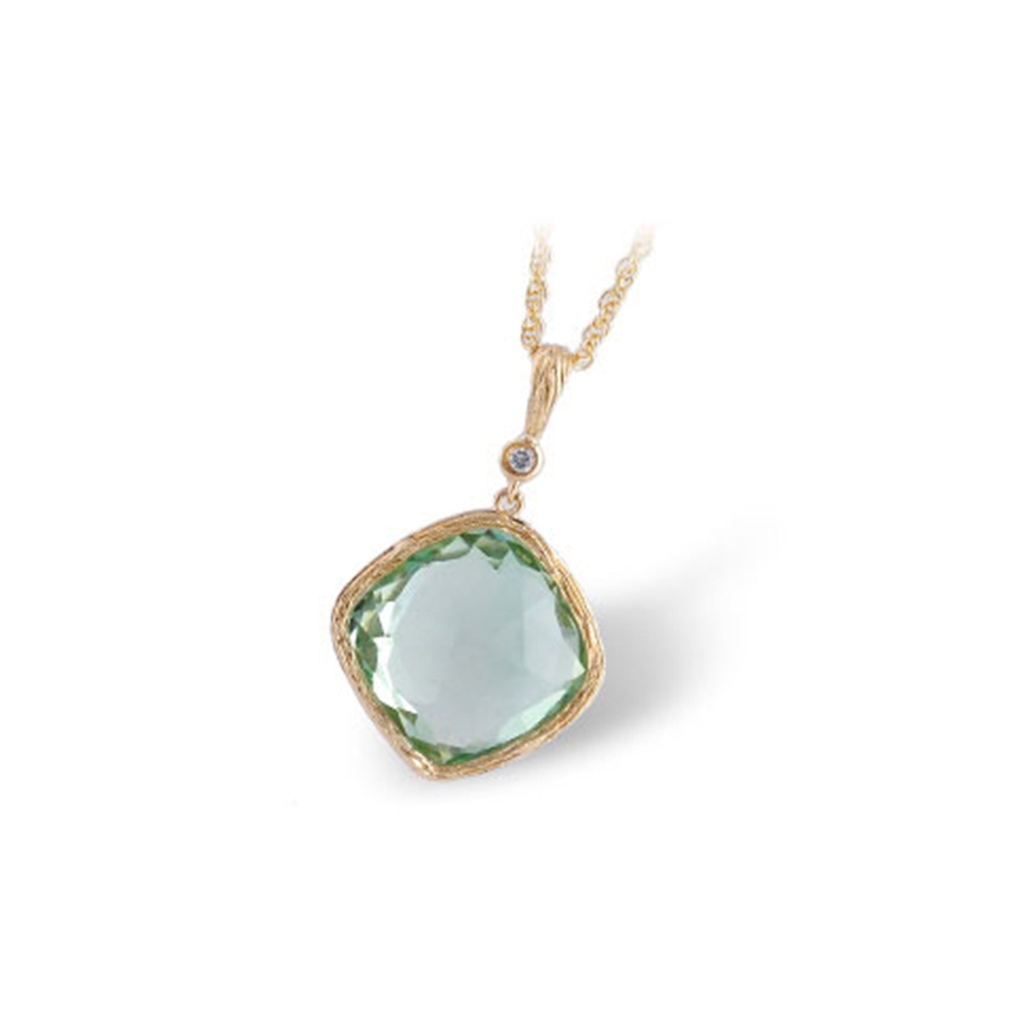Green Amethyst Candy Drop Necklace - Talisman Collection Fine Jewelers