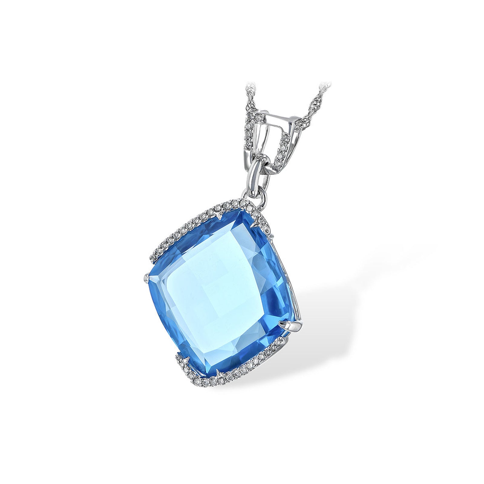 Blue Topaz Candy Drop Necklace - Talisman Collection Fine Jewelers