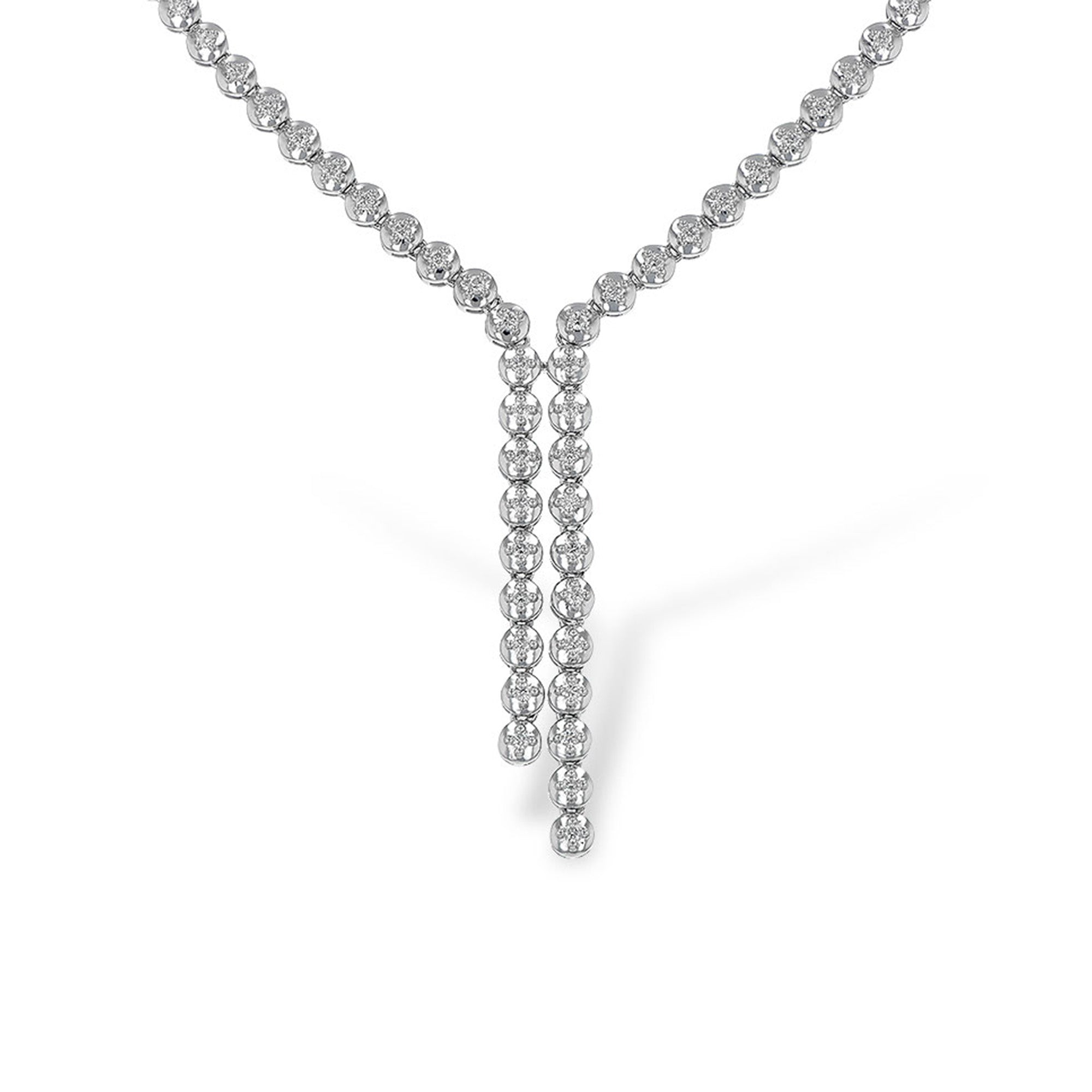 Diamond Draped Lariat Necklace