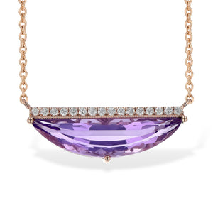 Amethyst Half Moon Necklace - Talisman Collection Fine Jewelers